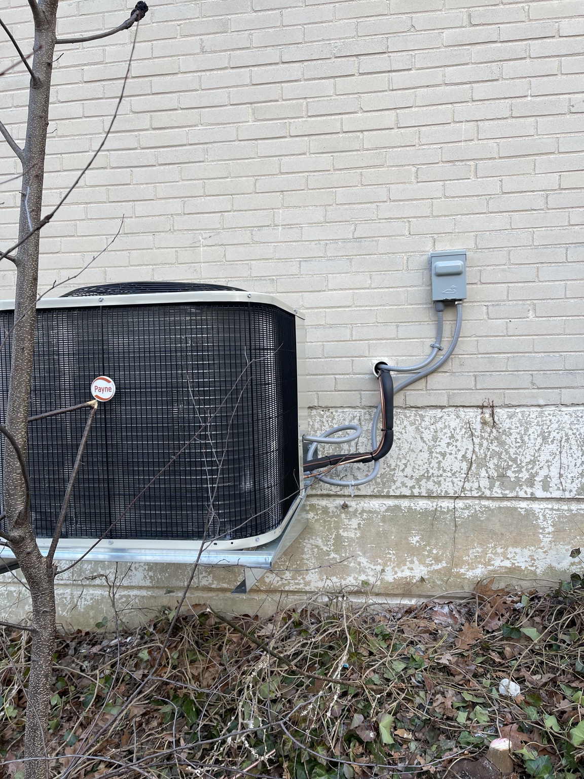 Wall mounted Payne condensing unit